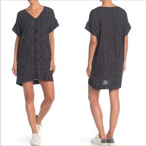 Madewell Novel Mini Dress Vertical Chalkboard Stripe